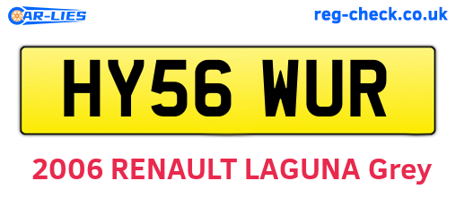 HY56WUR are the vehicle registration plates.