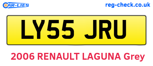 LY55JRU are the vehicle registration plates.