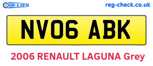NV06ABK are the vehicle registration plates.