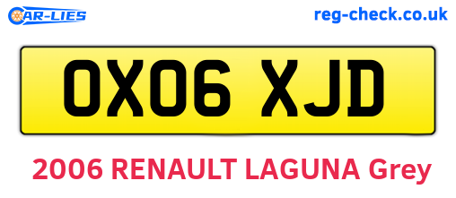 OX06XJD are the vehicle registration plates.