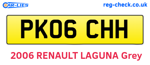 PK06CHH are the vehicle registration plates.