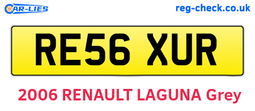 RE56XUR are the vehicle registration plates.
