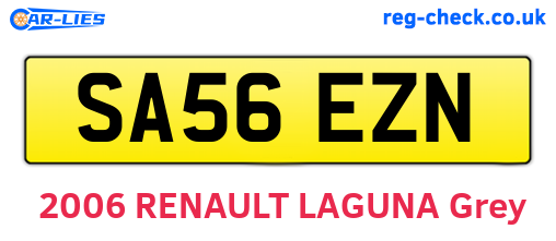 SA56EZN are the vehicle registration plates.