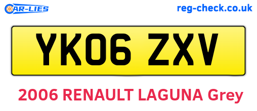 YK06ZXV are the vehicle registration plates.