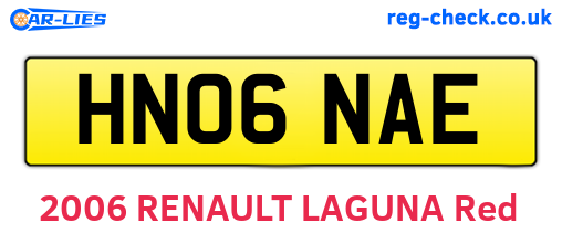 HN06NAE are the vehicle registration plates.