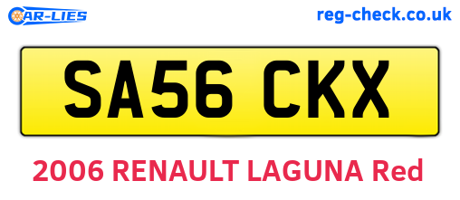 SA56CKX are the vehicle registration plates.