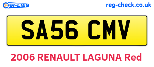 SA56CMV are the vehicle registration plates.
