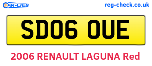SD06OUE are the vehicle registration plates.