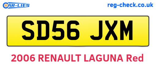 SD56JXM are the vehicle registration plates.