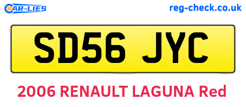 SD56JYC are the vehicle registration plates.