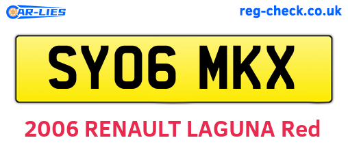 SY06MKX are the vehicle registration plates.
