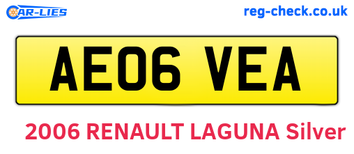 AE06VEA are the vehicle registration plates.