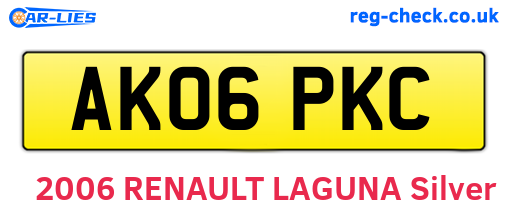 AK06PKC are the vehicle registration plates.