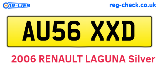 AU56XXD are the vehicle registration plates.