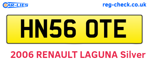 HN56OTE are the vehicle registration plates.