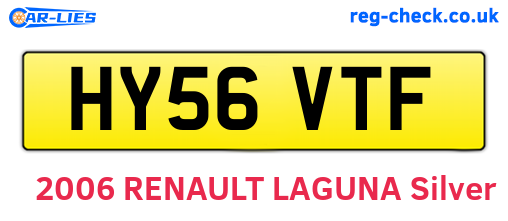 HY56VTF are the vehicle registration plates.