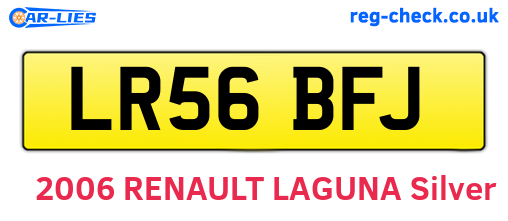 LR56BFJ are the vehicle registration plates.