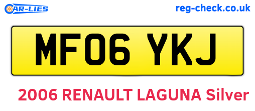MF06YKJ are the vehicle registration plates.