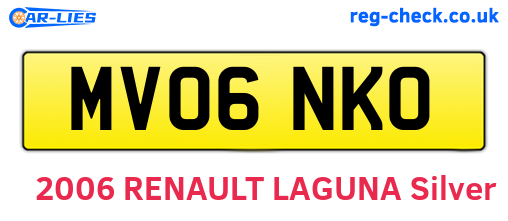 MV06NKO are the vehicle registration plates.