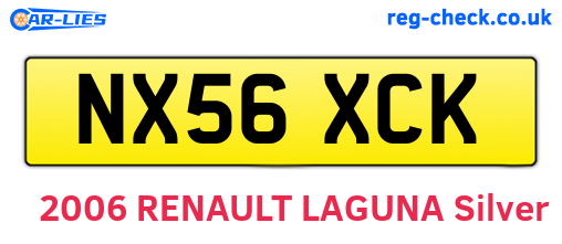NX56XCK are the vehicle registration plates.