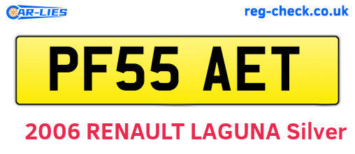 PF55AET are the vehicle registration plates.