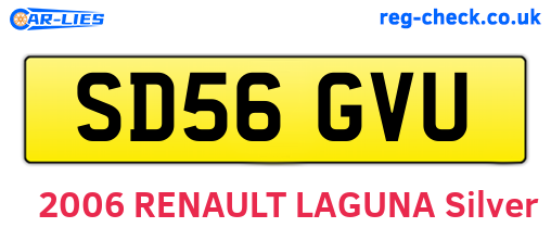 SD56GVU are the vehicle registration plates.