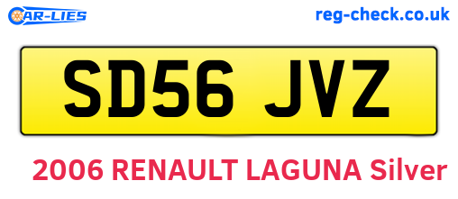 SD56JVZ are the vehicle registration plates.