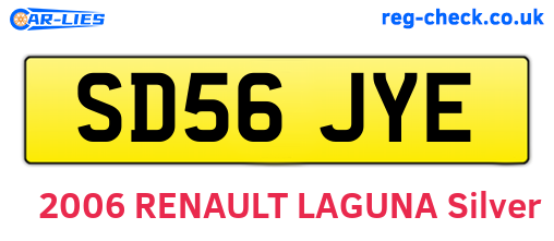 SD56JYE are the vehicle registration plates.
