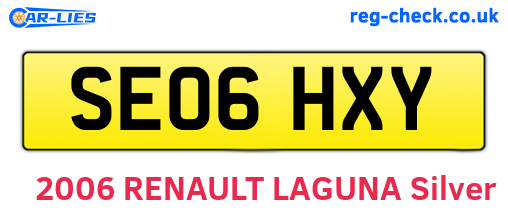 SE06HXY are the vehicle registration plates.