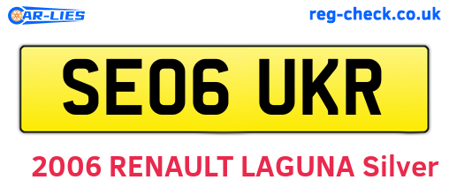 SE06UKR are the vehicle registration plates.
