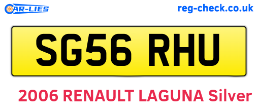 SG56RHU are the vehicle registration plates.