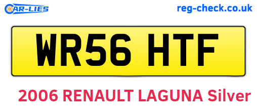 WR56HTF are the vehicle registration plates.