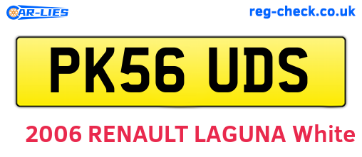 PK56UDS are the vehicle registration plates.