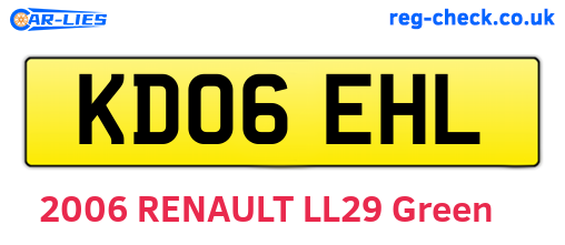 KD06EHL are the vehicle registration plates.
