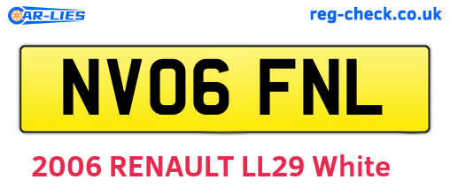 NV06FNL are the vehicle registration plates.