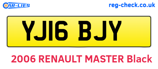 YJ16BJY are the vehicle registration plates.