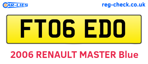FT06EDO are the vehicle registration plates.