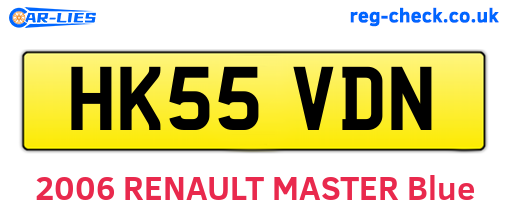 HK55VDN are the vehicle registration plates.