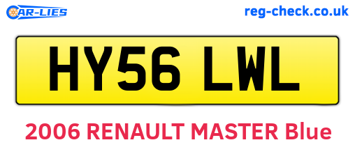 HY56LWL are the vehicle registration plates.