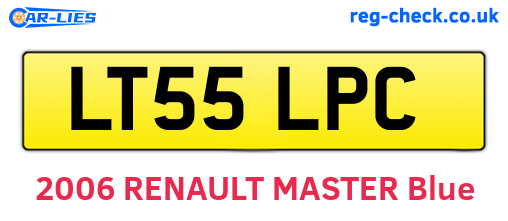 LT55LPC are the vehicle registration plates.
