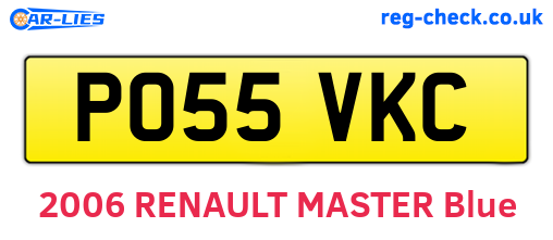 PO55VKC are the vehicle registration plates.