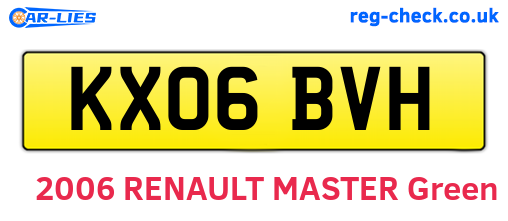 KX06BVH are the vehicle registration plates.