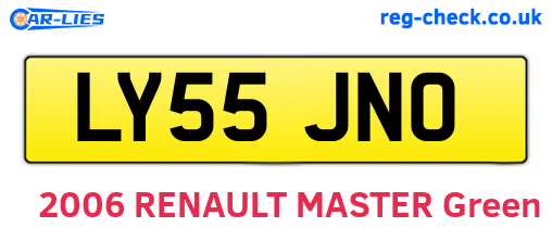 LY55JNO are the vehicle registration plates.