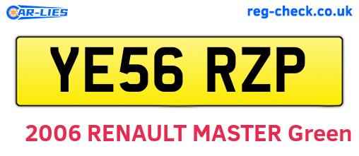 YE56RZP are the vehicle registration plates.