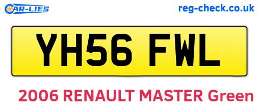 YH56FWL are the vehicle registration plates.