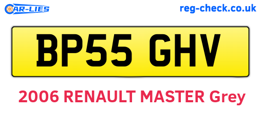 BP55GHV are the vehicle registration plates.