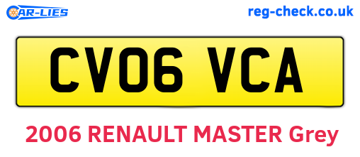 CV06VCA are the vehicle registration plates.