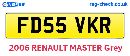 FD55VKR are the vehicle registration plates.