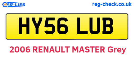 HY56LUB are the vehicle registration plates.