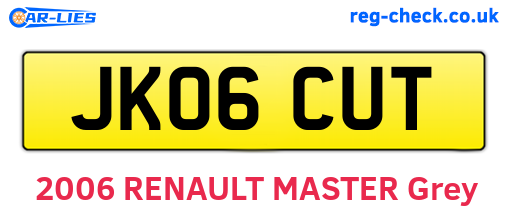 JK06CUT are the vehicle registration plates.